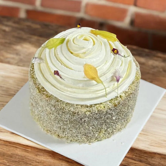 Jasmine Coconut Mango Lamington Cake