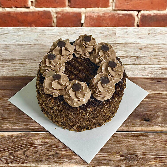 Nutty Crunch Lamington Cake