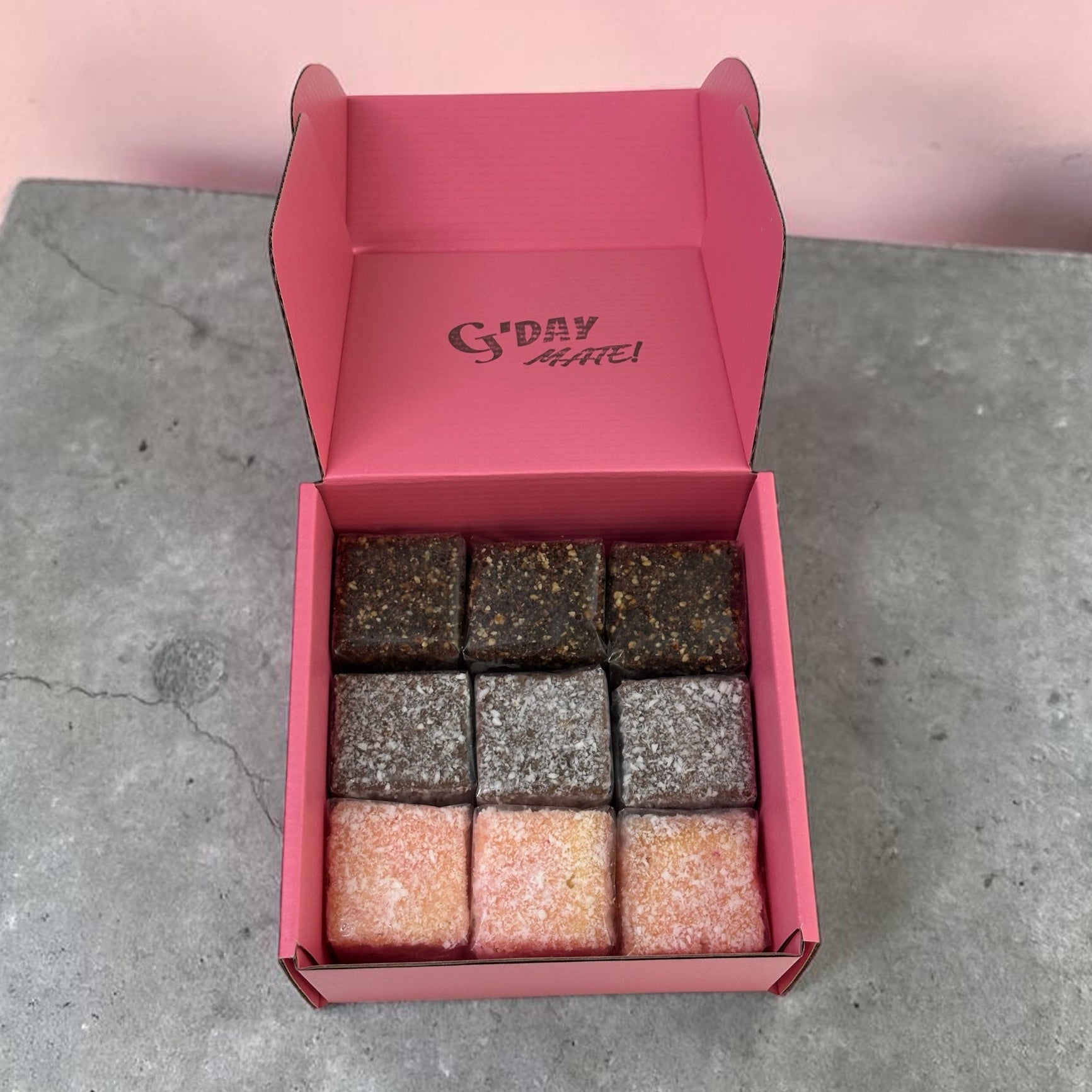 9pcs Mini lamington box